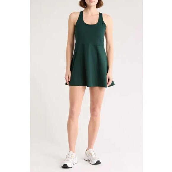 Z by Zella Outscore Tennis Dress Womens Large L Green Athletic Pickleball I13X - Picture 1 of 8